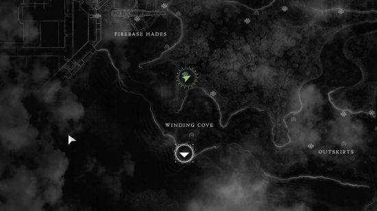 Destiny 2 map showing the location of Xur in the EDZ.