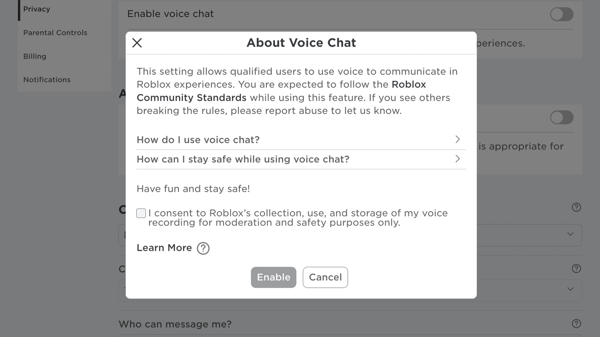 Roblox voice chat trials phone verification
