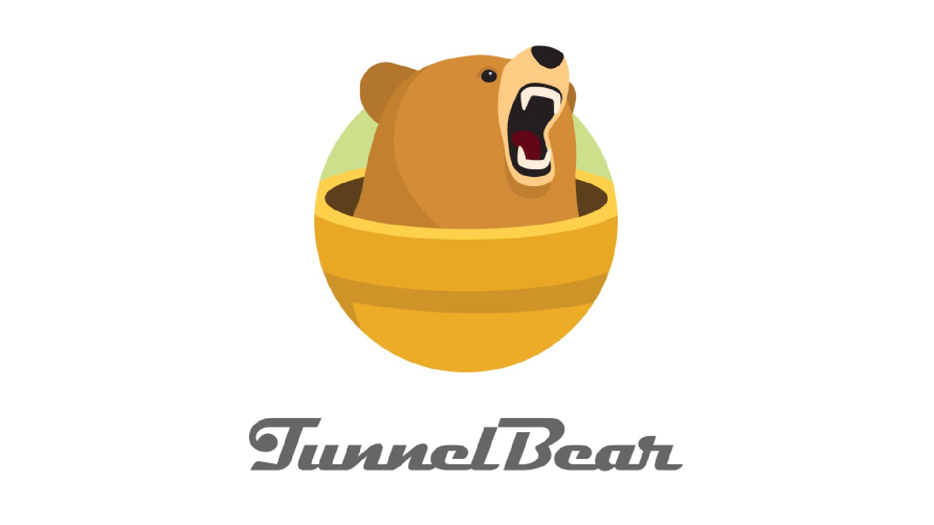 Mejor VPN canadiense: TunnelBear.  La imagen muestra el logotipo de la empresa, con un oso asomando la cabeza por una tubería.