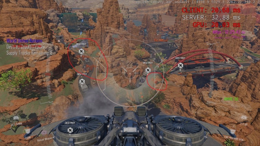 Call of Duty: Black Ops 4 co-op campaign could have been amazing: a drone from Black Ops 4 attacks a ground target in the cut co op campaign