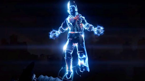 Destiny 2 Arc 3.0 rework - a Guardian floats, crackling with electricity over their whole body