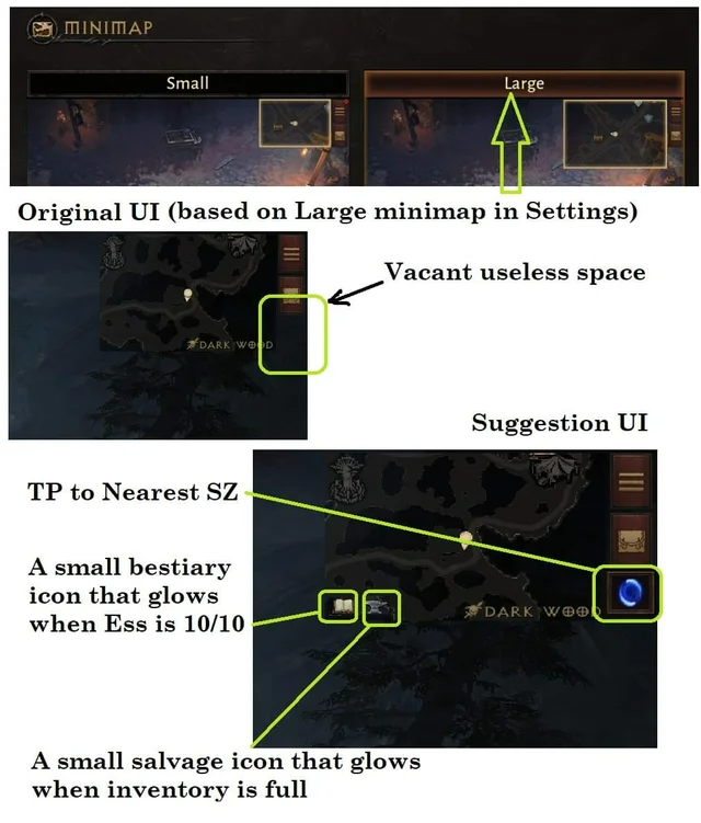 Diablo Immortal could be much better with UI changes: a picture show potential changes to the interface of Diablo Immortal