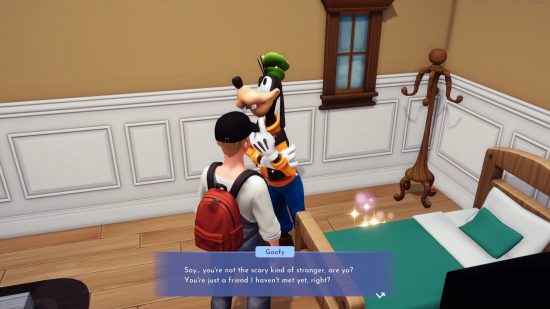 Disney Dreamlight Valley blends Stardew Valley with Animal Crossing: meeting Goofy in his house