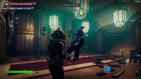 The Fortnite Bioshock map has scary corridors full of old school windows and a sense of awe. 