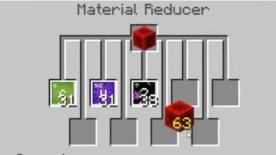 Minecraft Redstone is radioactive and this image shows it being broken down into carbon, uranium, and an unknown element. 