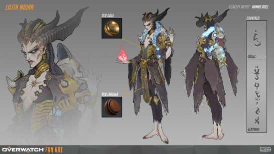 overwatch 2 moira skin diablo 4 lilith concept art images