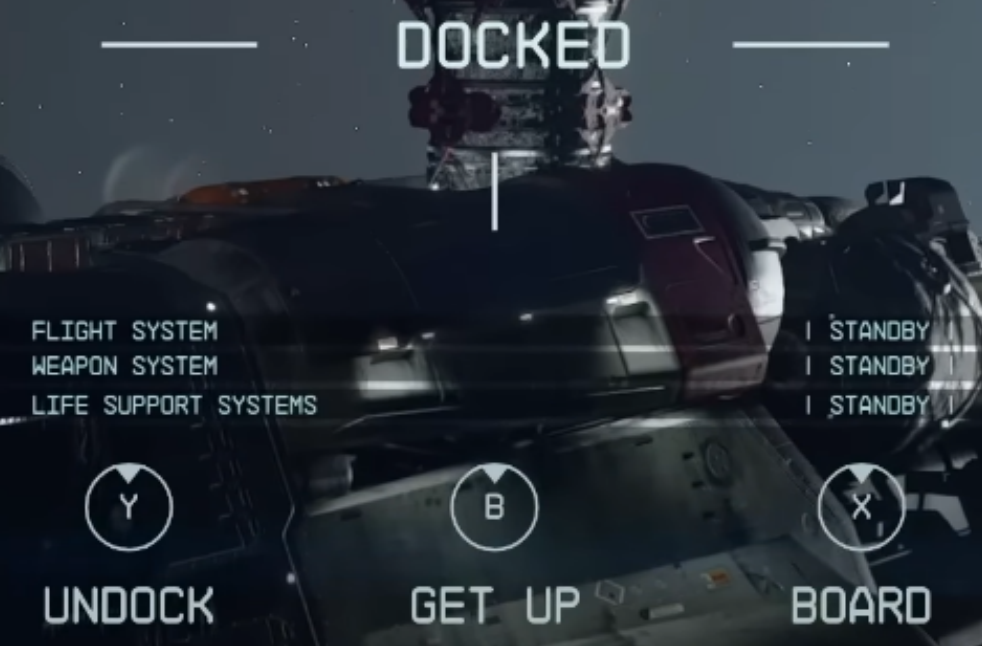 Starfield gameplay trailer hints at space piracy: This image shows a computer readout from the Bethesda RPG Starfield as a ship attempts to dock