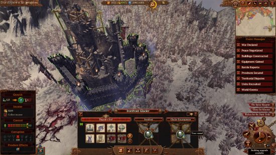 Total War Warhammer 3 Immortal Empires memiliki bangunan Ironfrost Glacier