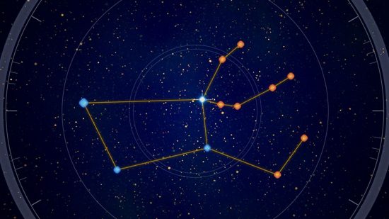 Tower of Fantasy Constellation Guide: The Pegasus Constellation Puzzle zoals getoond door de Tower of Fantasy Smart Telescope