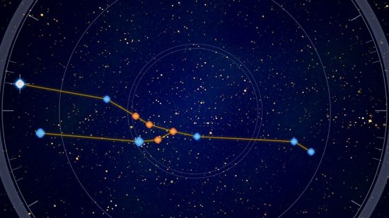 Sprievodca vežou fantasy konštelácie: puzzle Taurus Constellation, ako je znázornené prostredníctvom veže fantasy inteligentného teleskopu