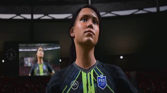 FIFA 23 Pro Clubs: женщина-игрок с комплектом Pro Clubs