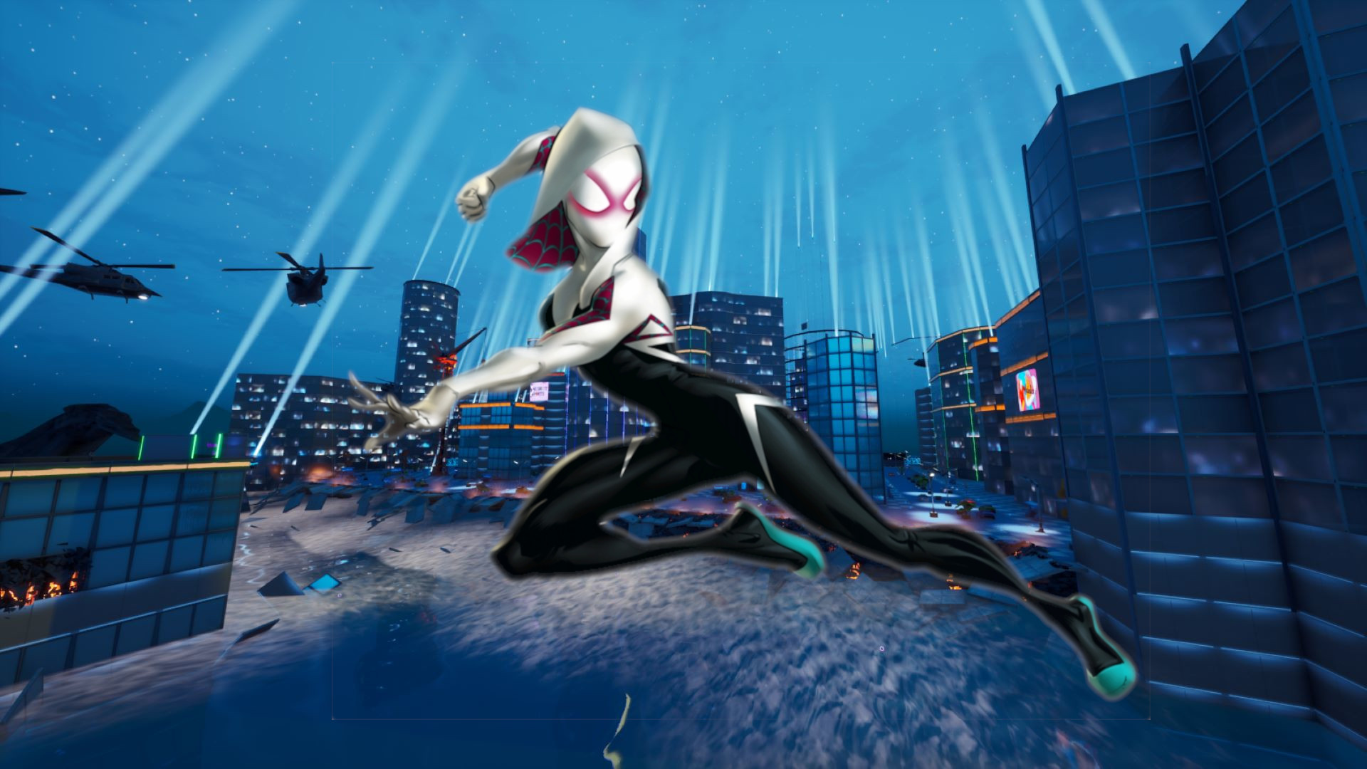 Fortnite Spider-Gwen skin from Into the Spider-Verse set for season 4