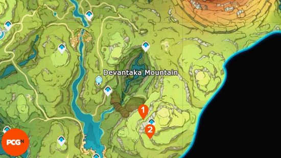 Location Genshin Impact Phantasmal Seeds Mount Devantaka