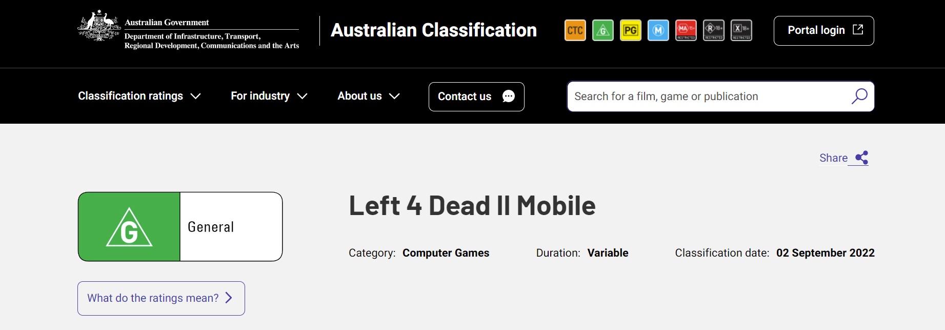 Left 4 Dead 2 Mobile is a scam: certification from Australia approving Left 4 Dead 2 for release on mobile