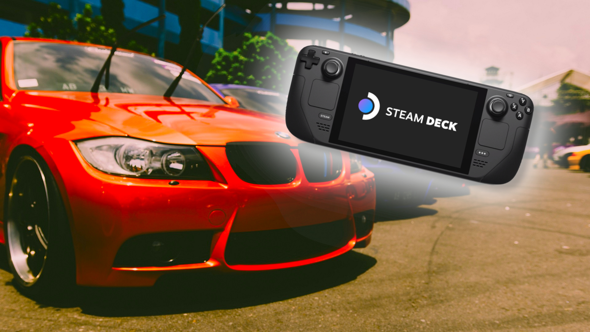 Turn your Steam Deck into a racing wheel with this accessory
