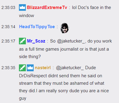 dr disrespect twitch chat