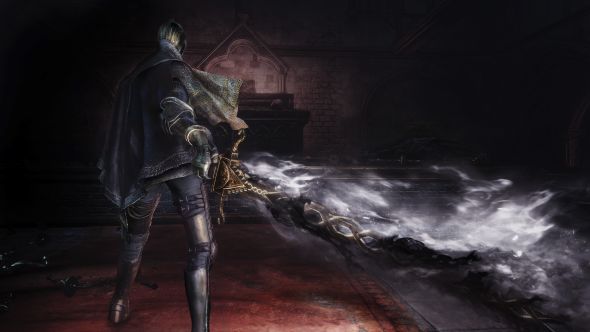Vilhelm, knight of the Sable Church, in Dark Souls 3's Ashes of Ariandel expansion