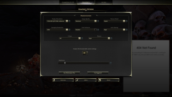 Dawn of War 3 graphics menu