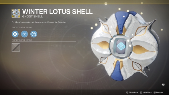 Destiny 2 The Dawning Winter Lotus Shell