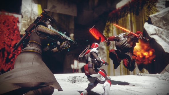 A Cabal Gladiator in the Inverted Spire strike