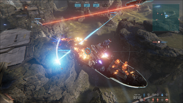 A destroyer is overwhelmed in combat in Dreadnought.
