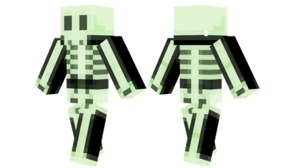 meilleures peaux minecraft Glowing Skeleton