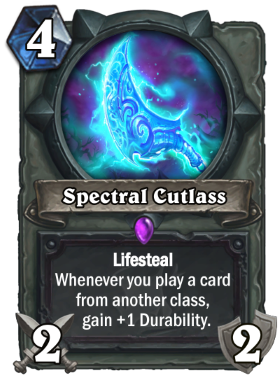 Hearthstone The Witchwood Spectral Cutlass