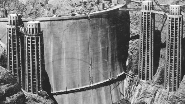 Hoover Dam under construction