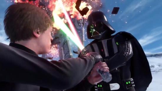 Luke fights Vader