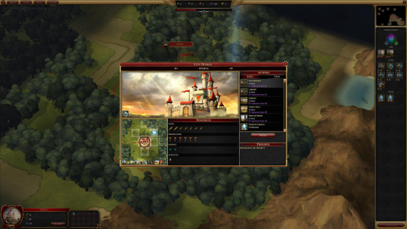 The city management screen in Sorcerer King.