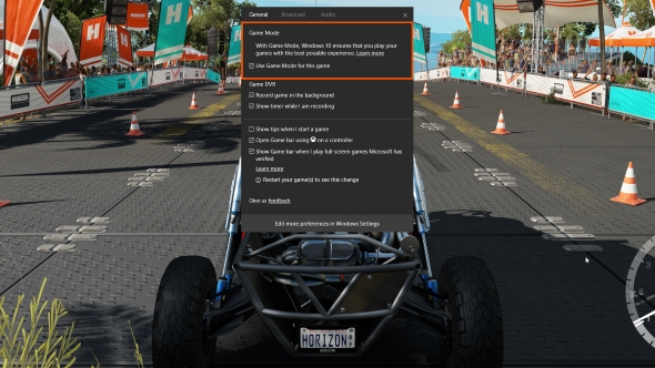 Windows Game Mode settings