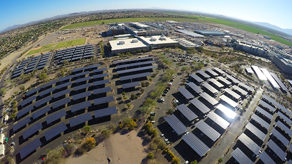 Intel solar parking structures, Arizona campus