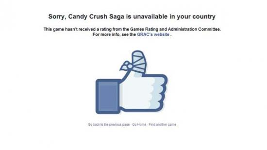 Candy Crush Saga was among the first wave of Facebook games to be affected.