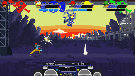 Lethal League upholds the proud fighting game tradition of allowing two players to select the same character - in different palettes.