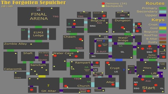 the forgotten sepulcher quake map layout