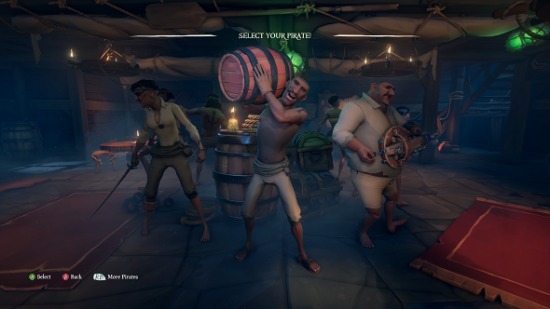 Sea of Thieves character selection