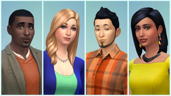 Just some of the faces available in The Sims 4.